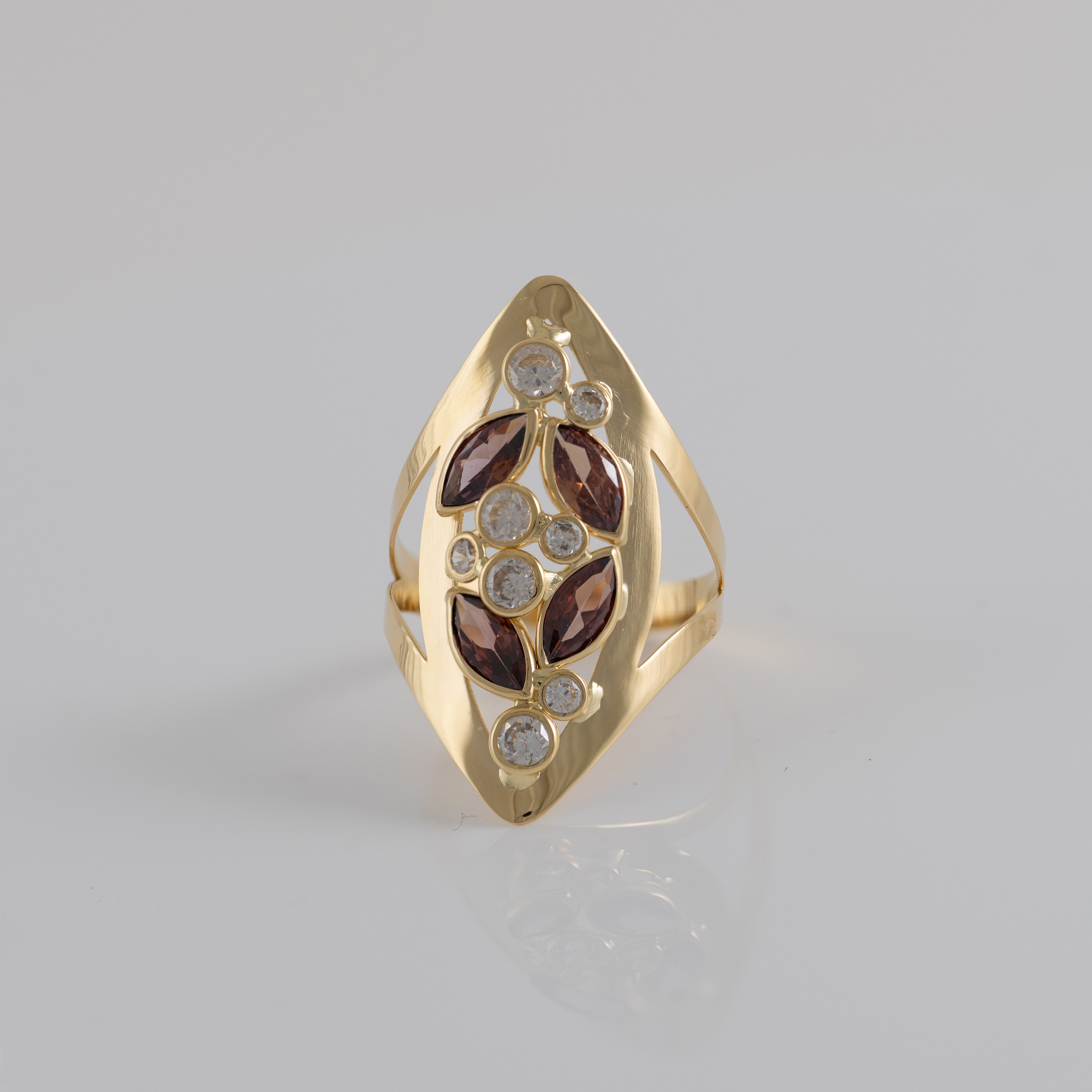 Anillo lanzadera de oro 18k 750