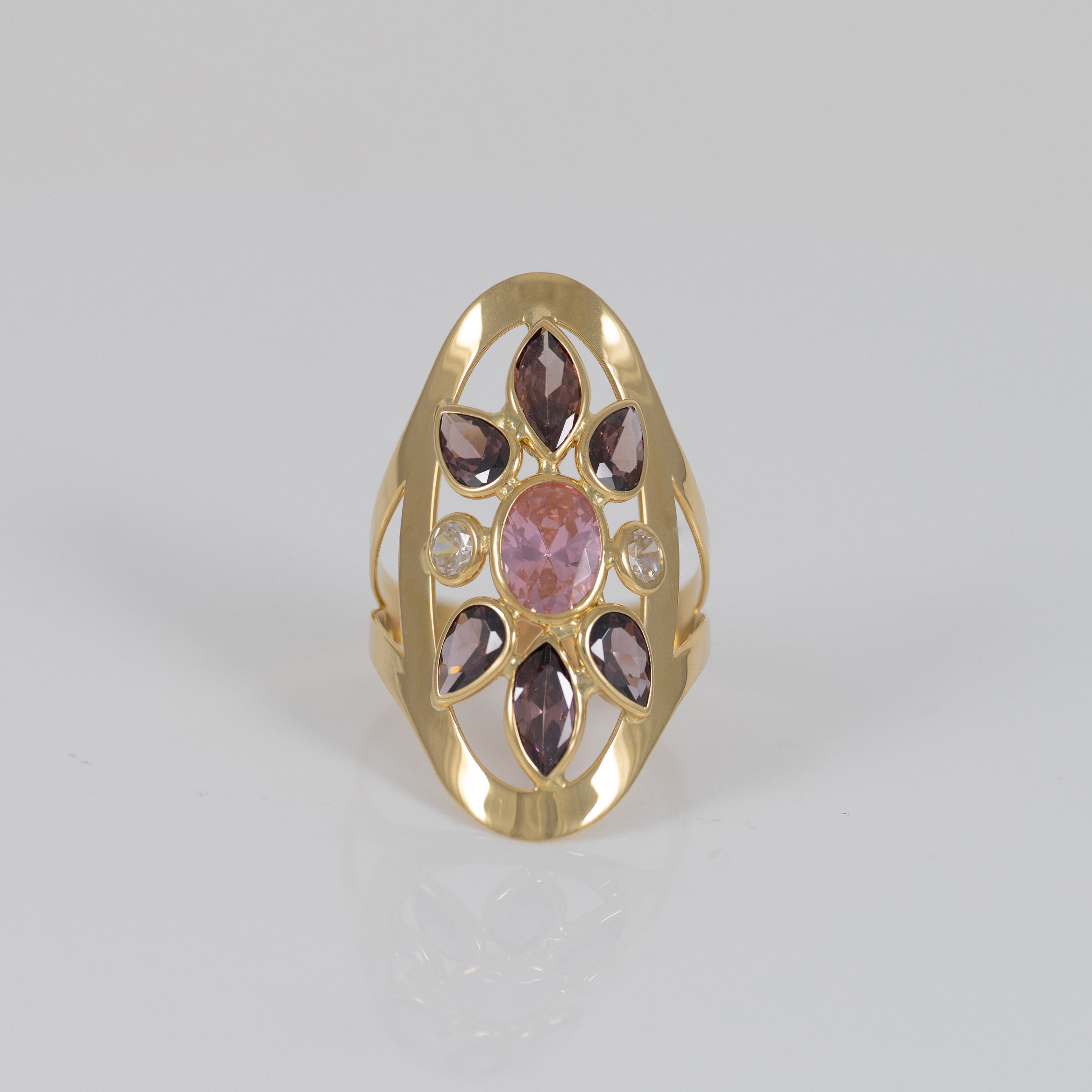 Anillo lanzadera de oro 18k 750
