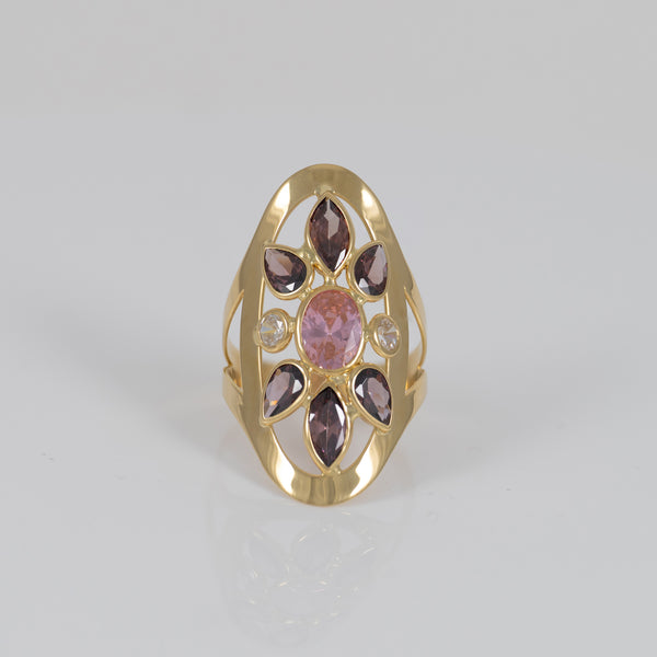 Anillo lanzadera de oro 18k 750