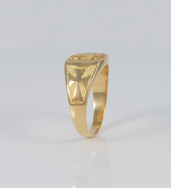 Anillo Dólar de oro amarillo 18k