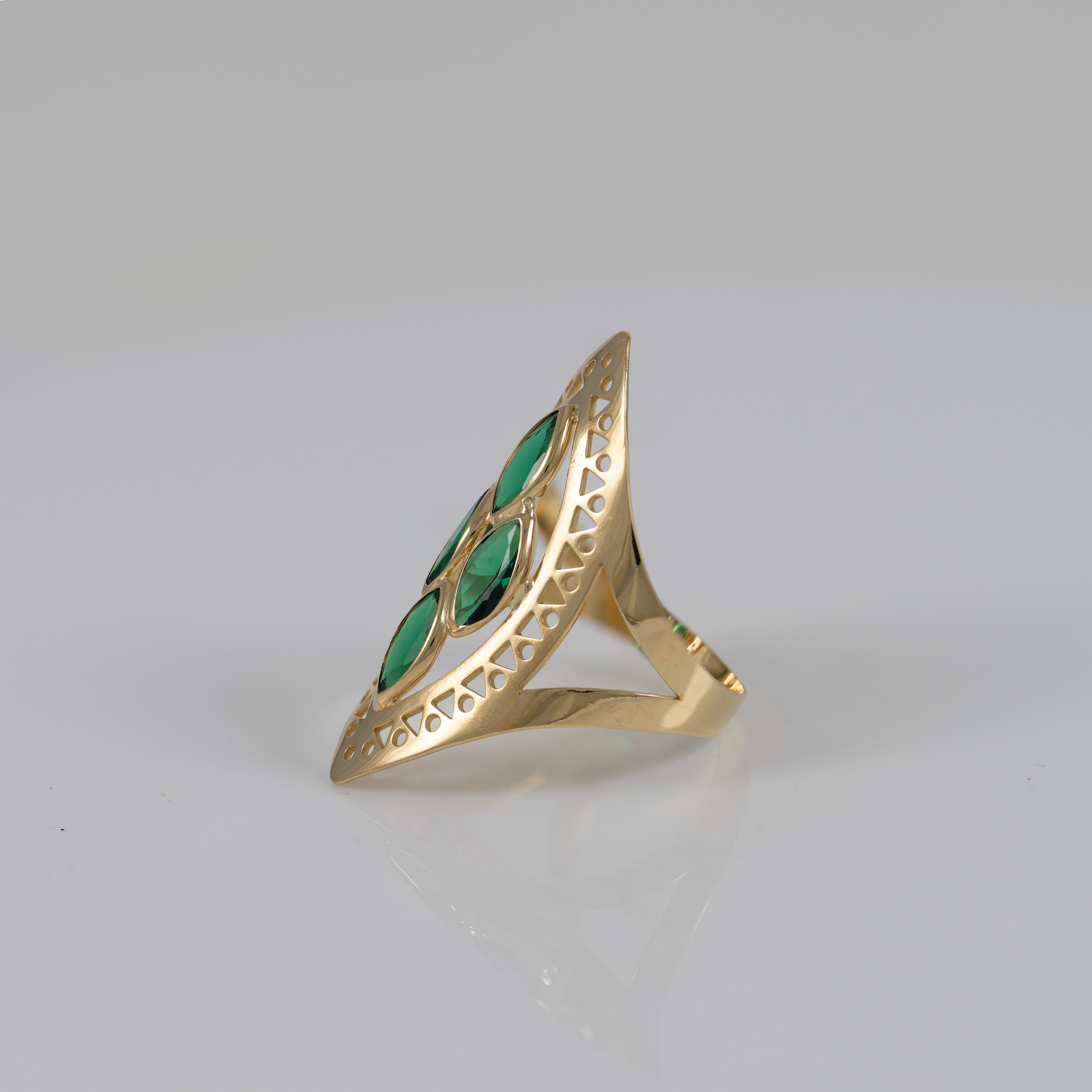 Anillo lanzadera de oro 18k 750