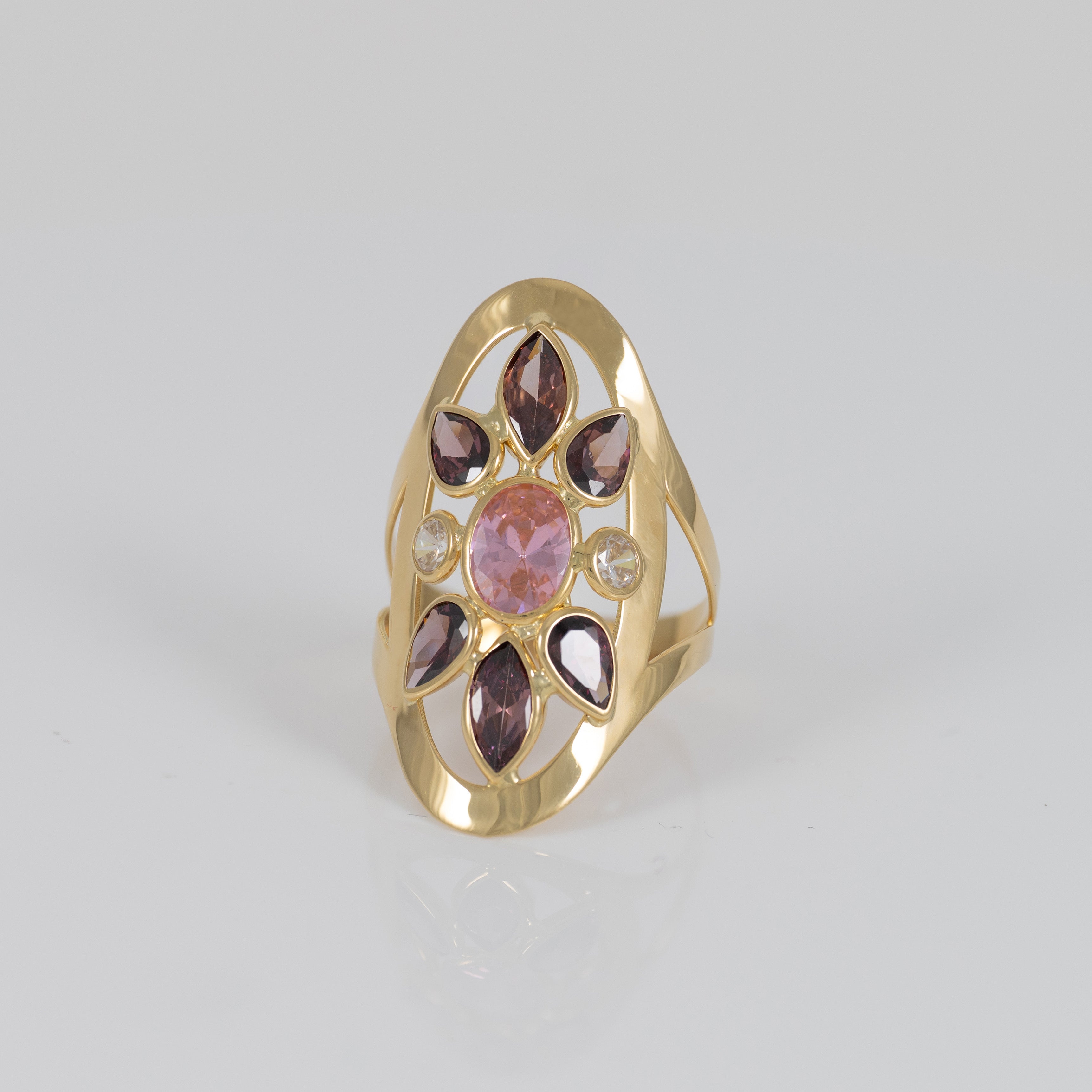Anillo lanzadera de oro 18k 750