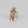 Anillo lanzadera de oro 18k 750