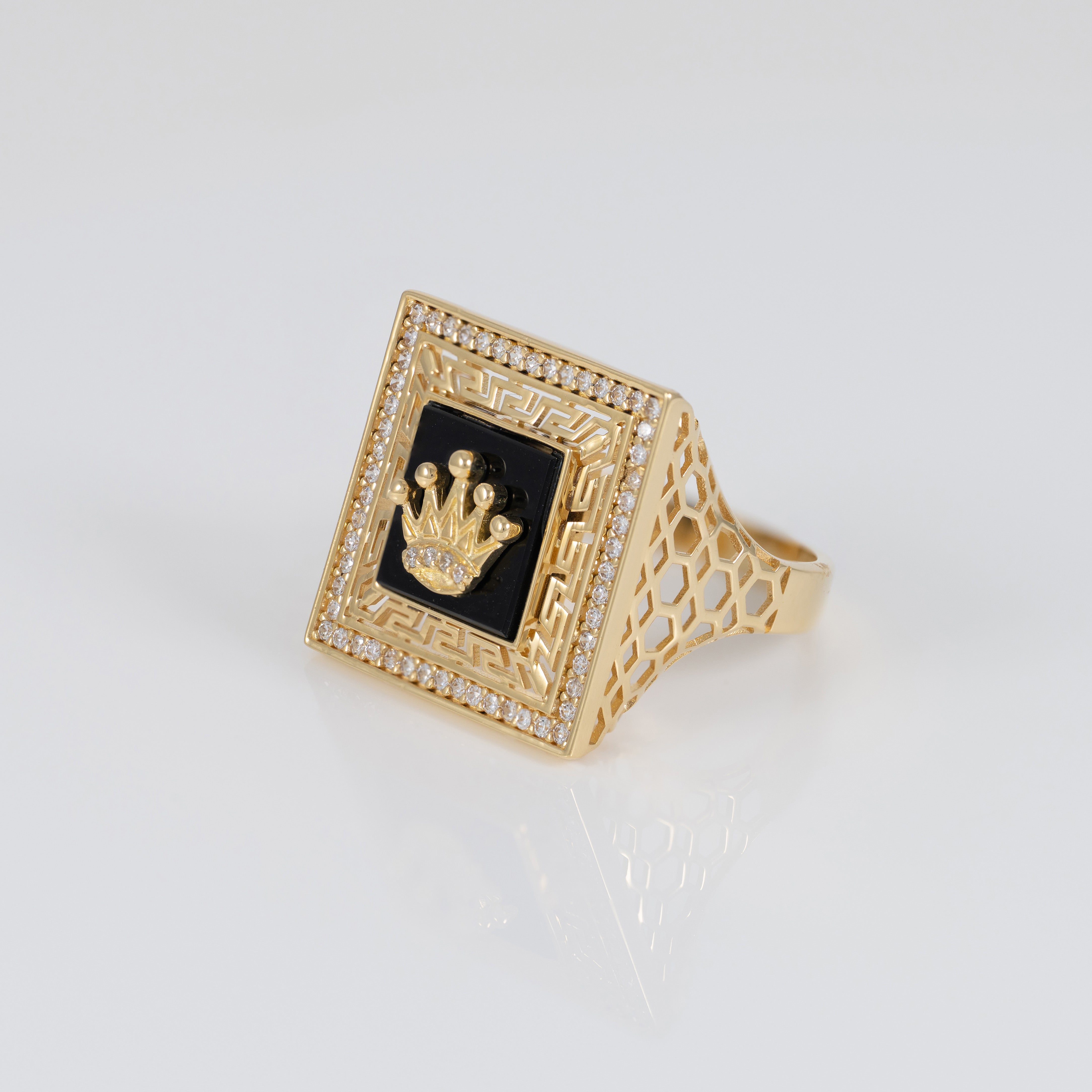 Anillo corona de oro 18k 750