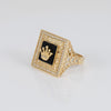 Anillo corona de oro 18k 750