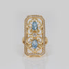 Anillo lanzadera de oro 18k 750
