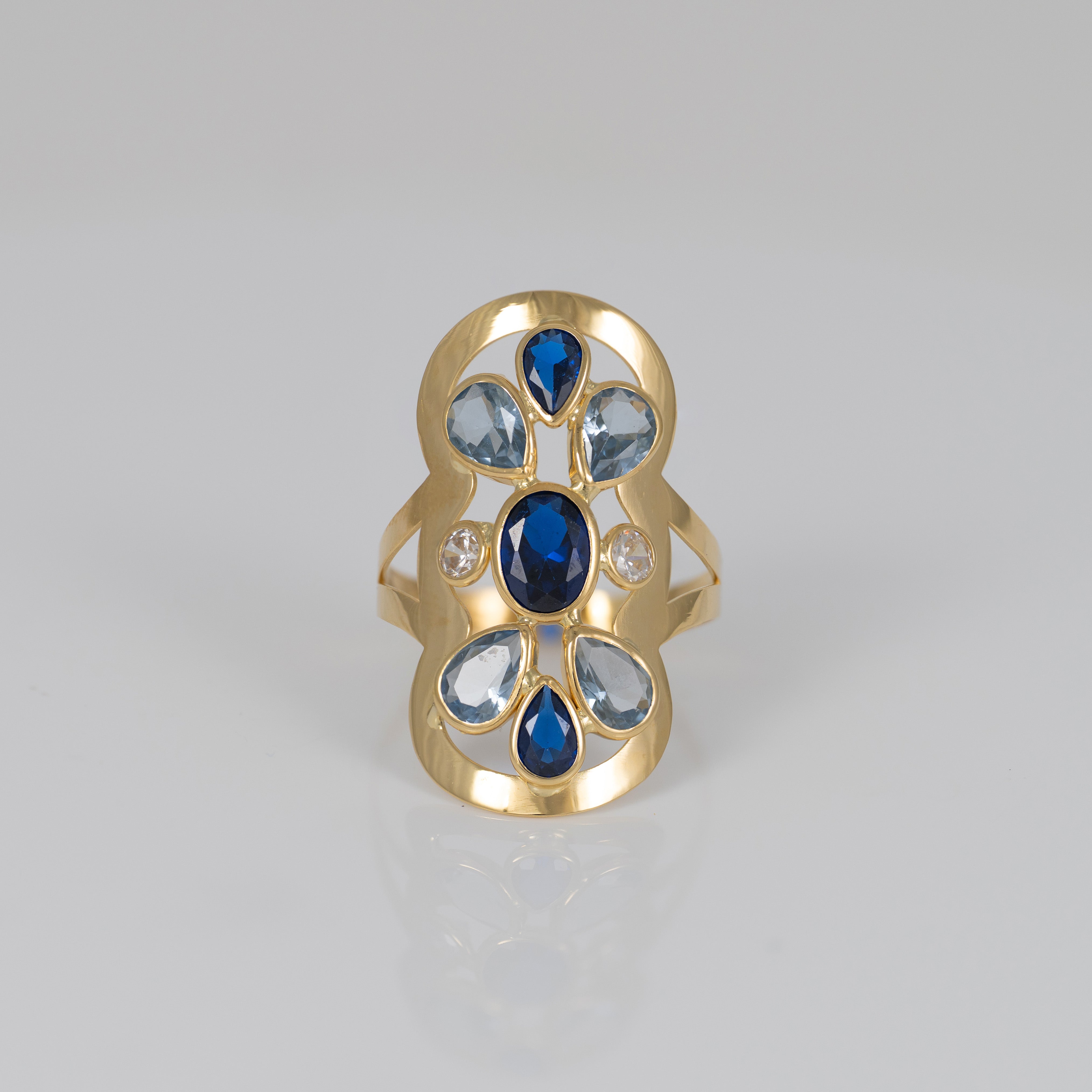 Anillo lanzadera de oro 18k 750