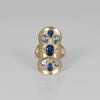 Anillo lanzadera de oro 18k 750