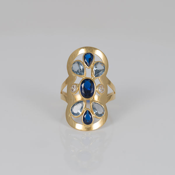 Anillo lanzadera de oro 18k 750