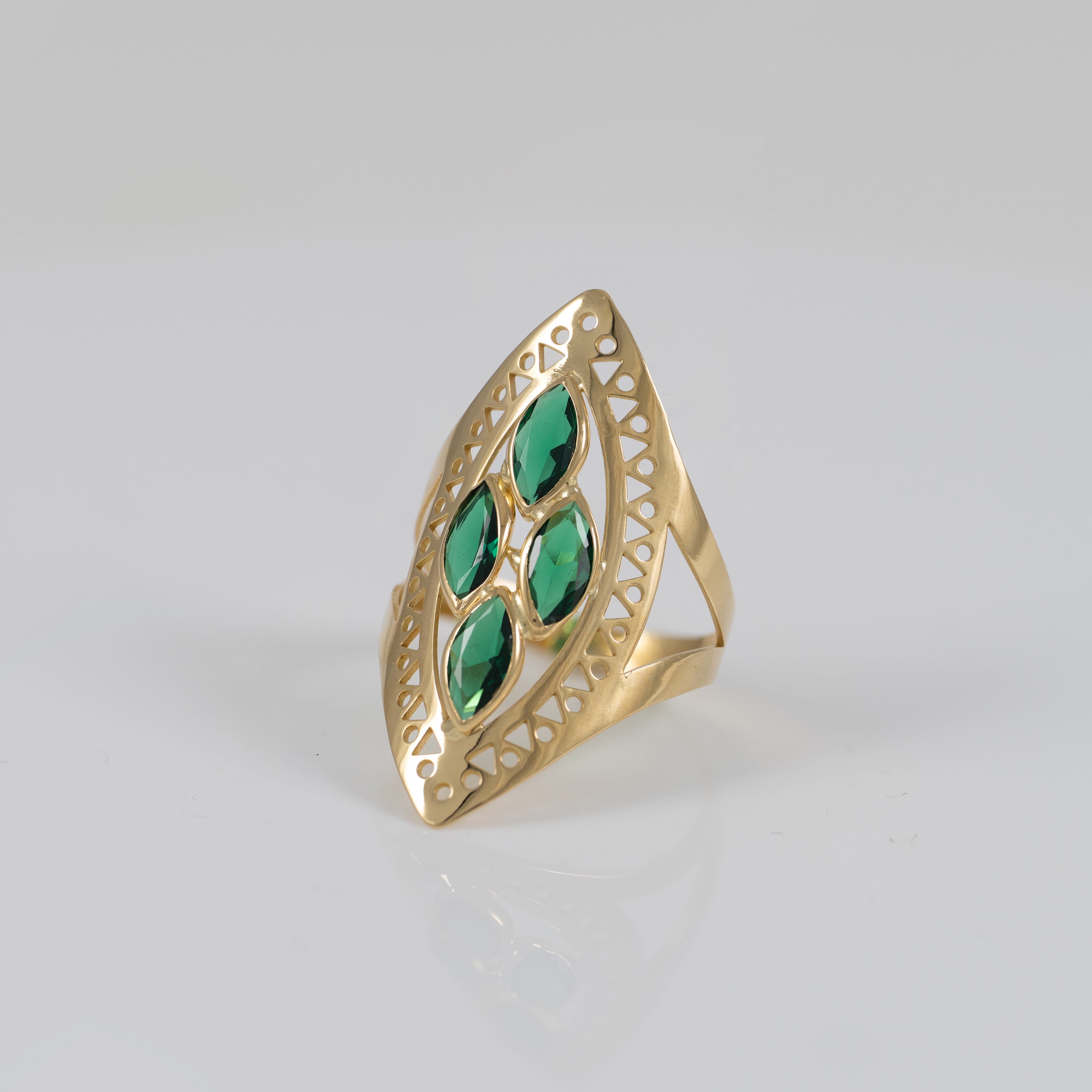 Anillo lanzadera de oro 18k 750