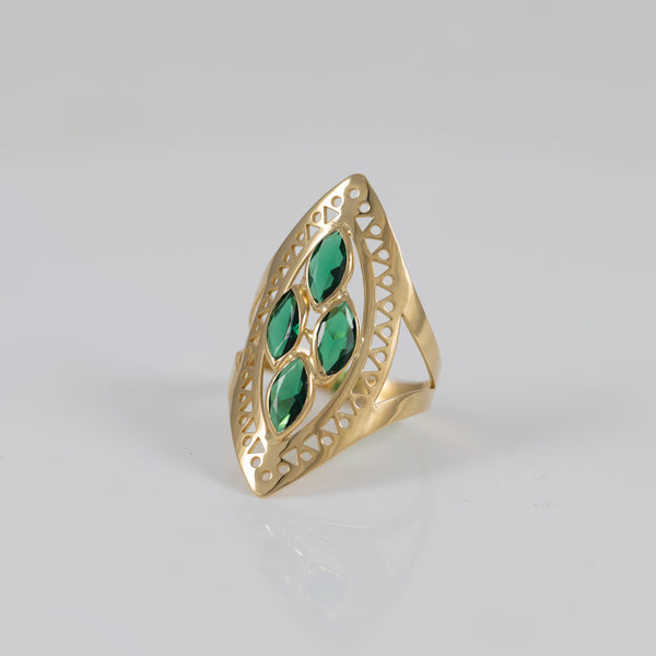 Anillo lanzadera de oro 18k 750