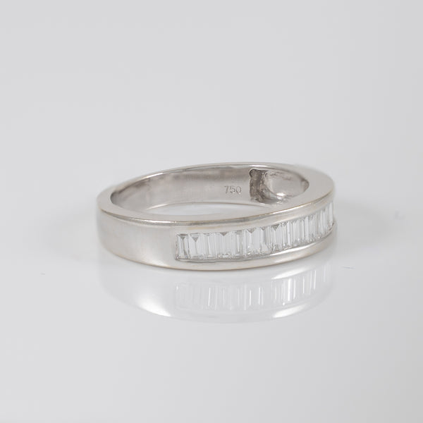 Anillo oro blanco 18k con brillantes