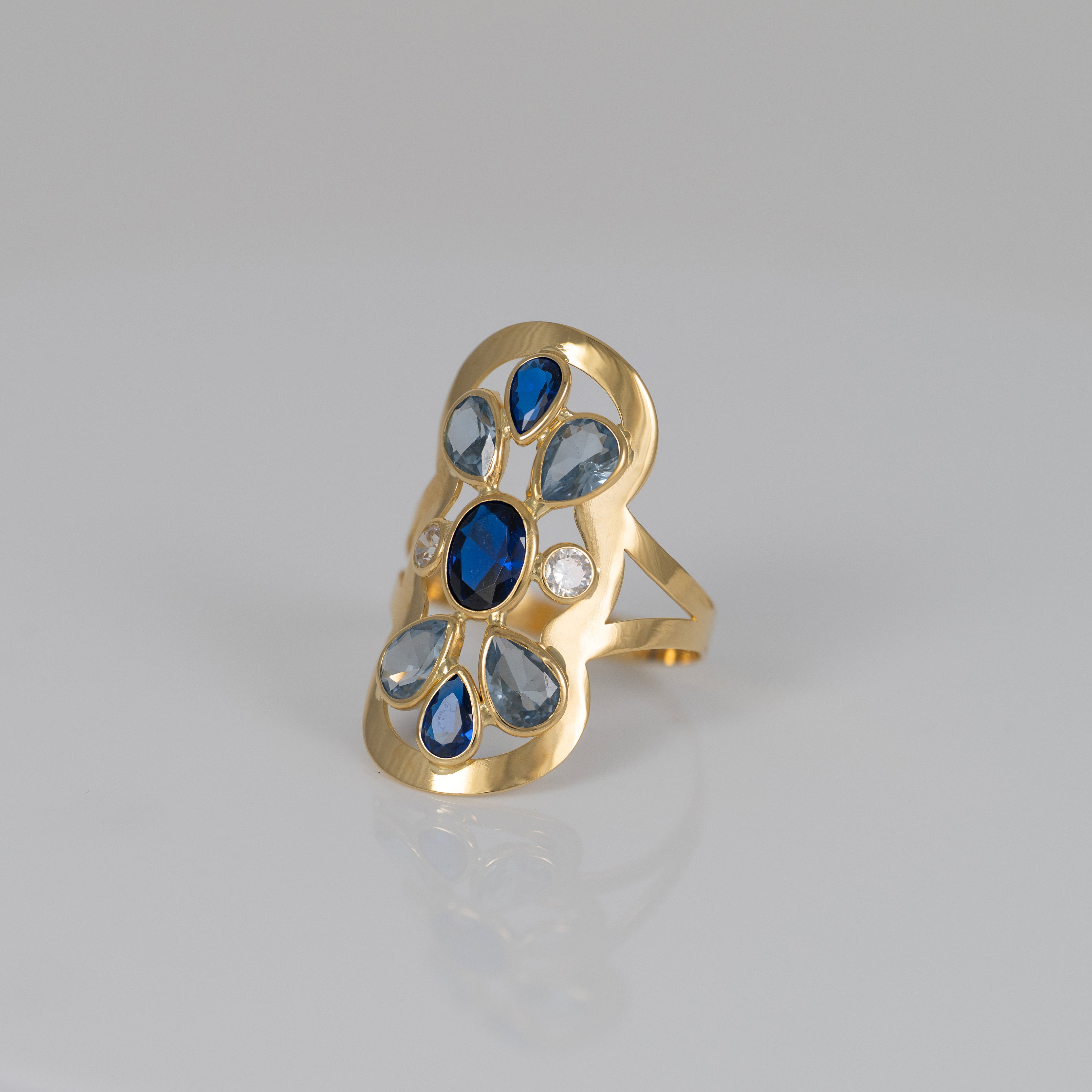 Anillo lanzadera de oro 18k 750