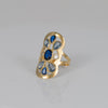 Anillo lanzadera de oro 18k 750