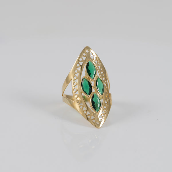 Anillo lanzadera de oro 18k 750