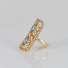 Anillo lanzadera de oro 18k 750