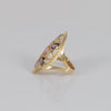 Anillo lanzadera de oro 18k 750