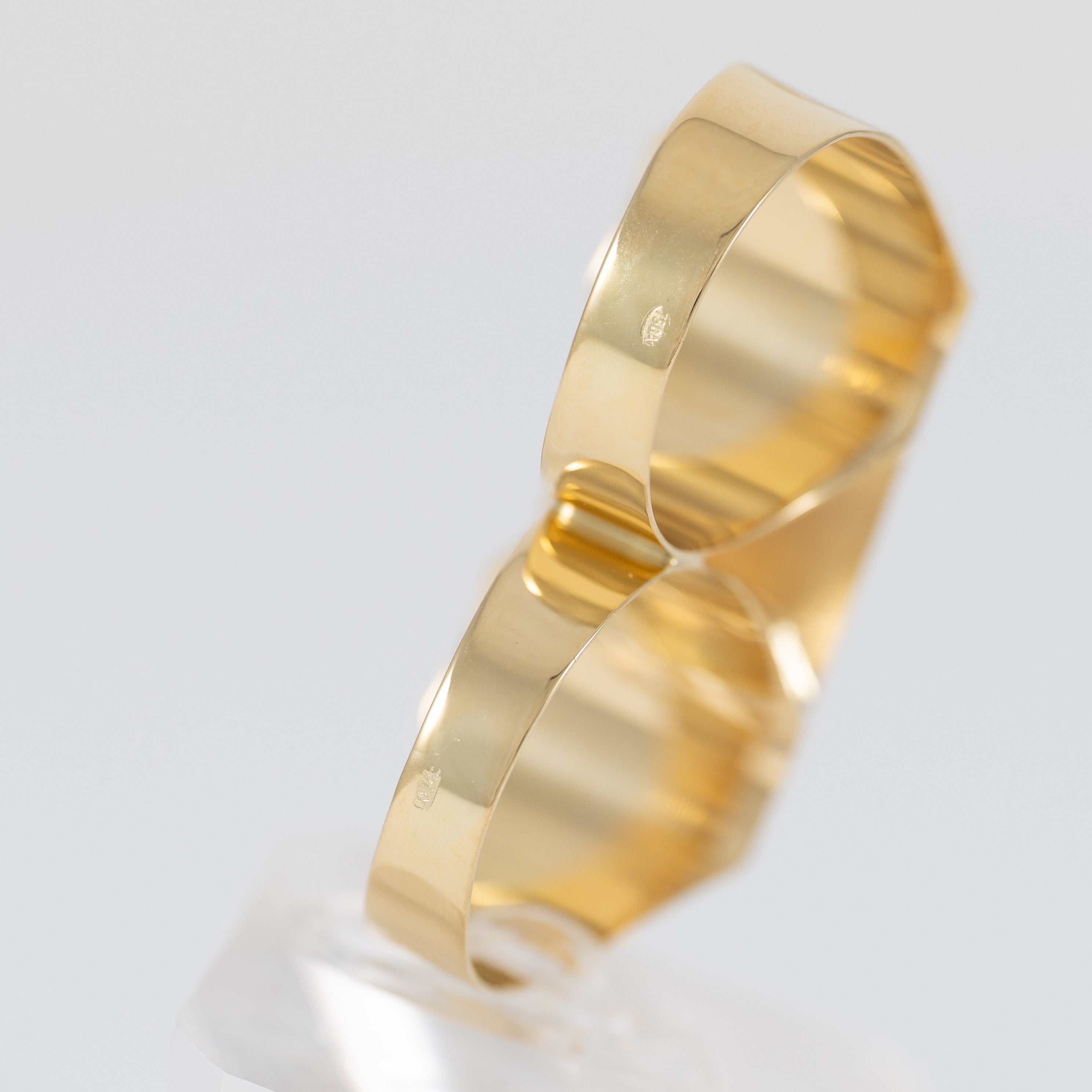Anillo 2 dedos de oro 18k 750