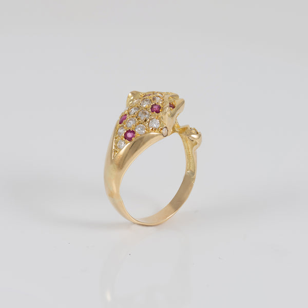 Anillo pantera oro 18k 750