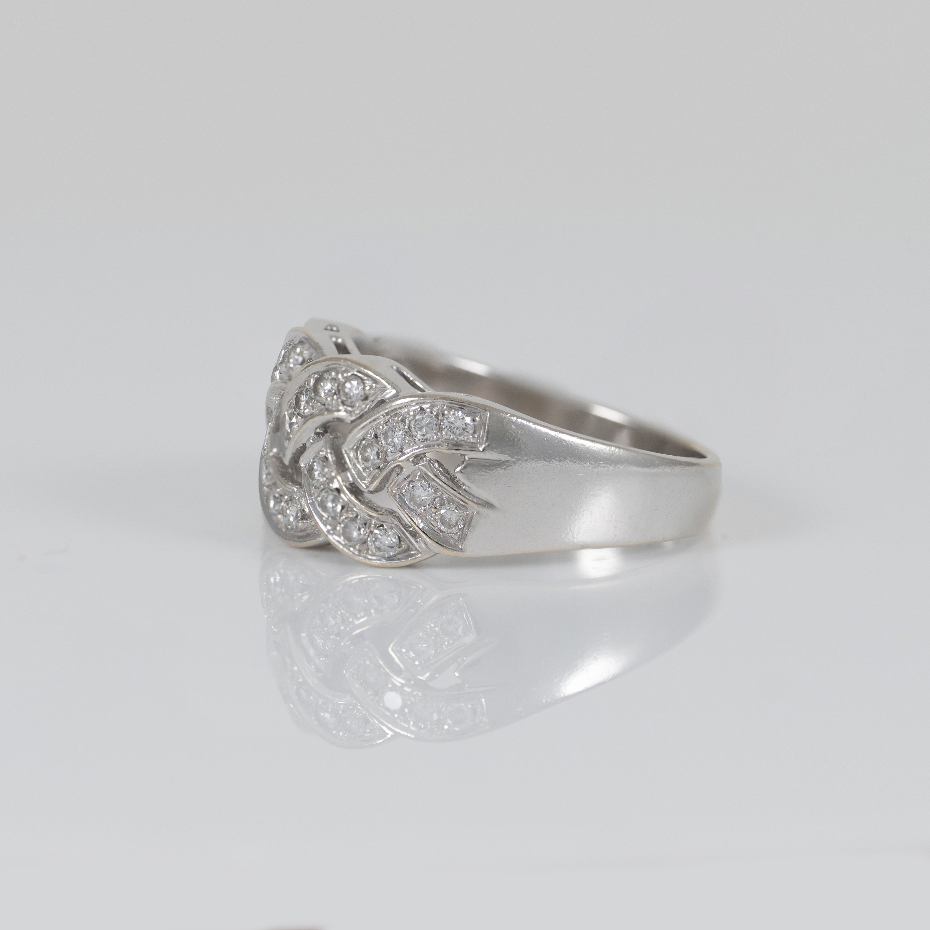 Anillo oro blanco 18k con brillantes