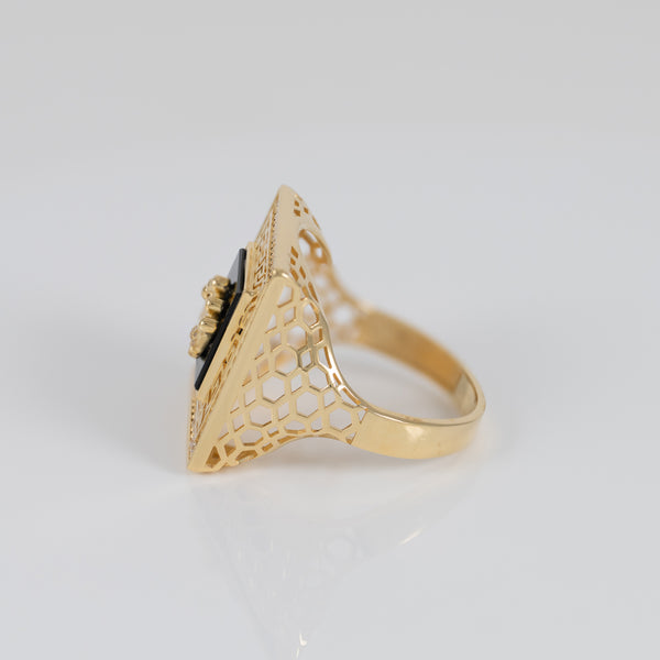 Anillo corona de oro 18k 750