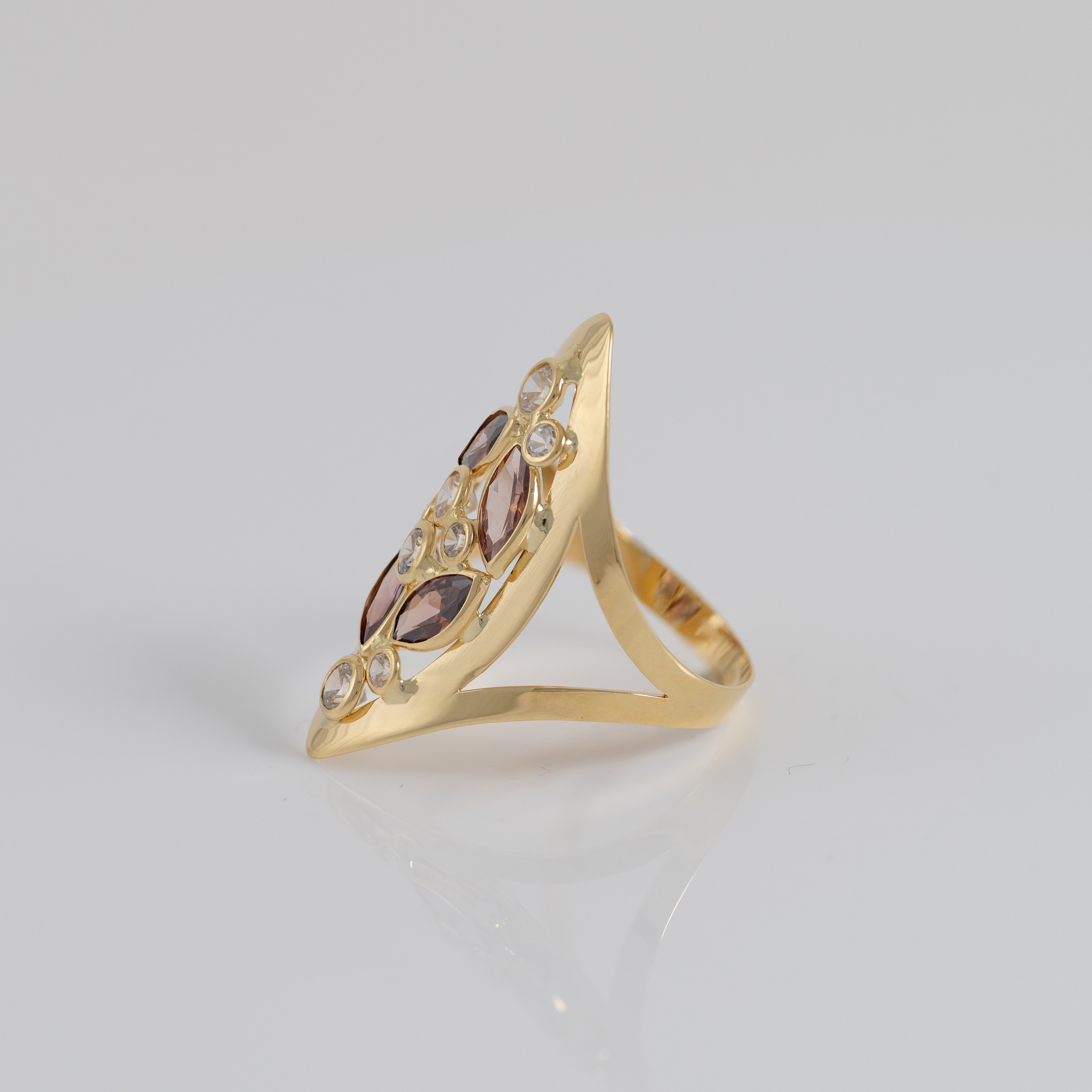 Anillo lanzadera de oro 18k 750