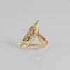Anillo lanzadera de oro 18k 750