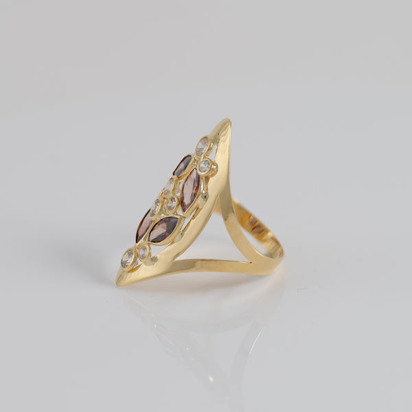 Anillo lanzadera de oro 18k 750