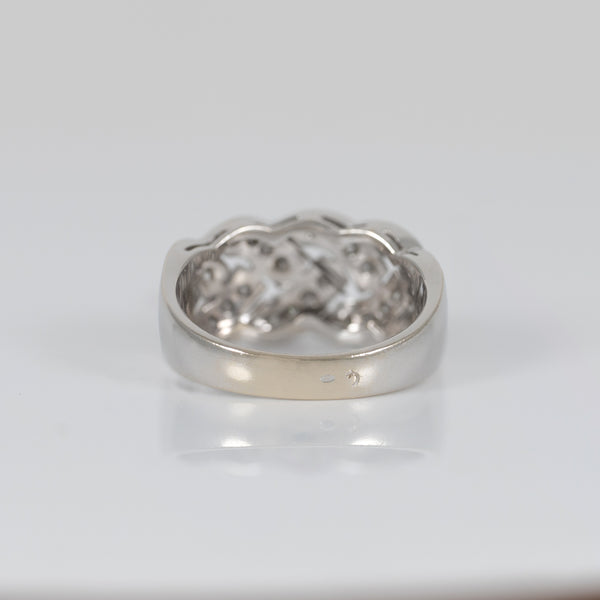 Anillo oro blanco 18k con brillantes