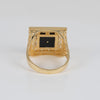 Anillo corona de oro 18k 750