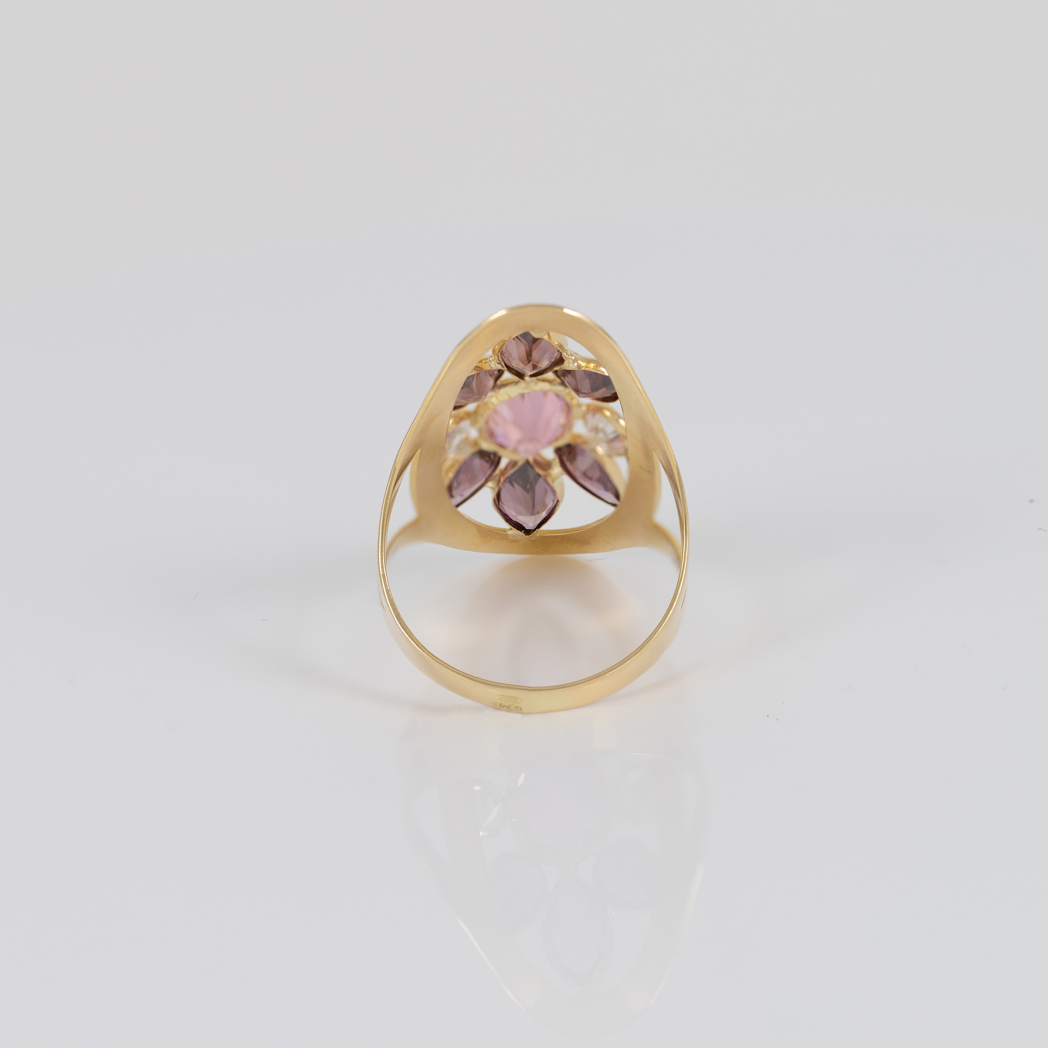 Anillo lanzadera de oro 18k 750