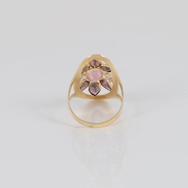 Anillo lanzadera de oro 18k 750