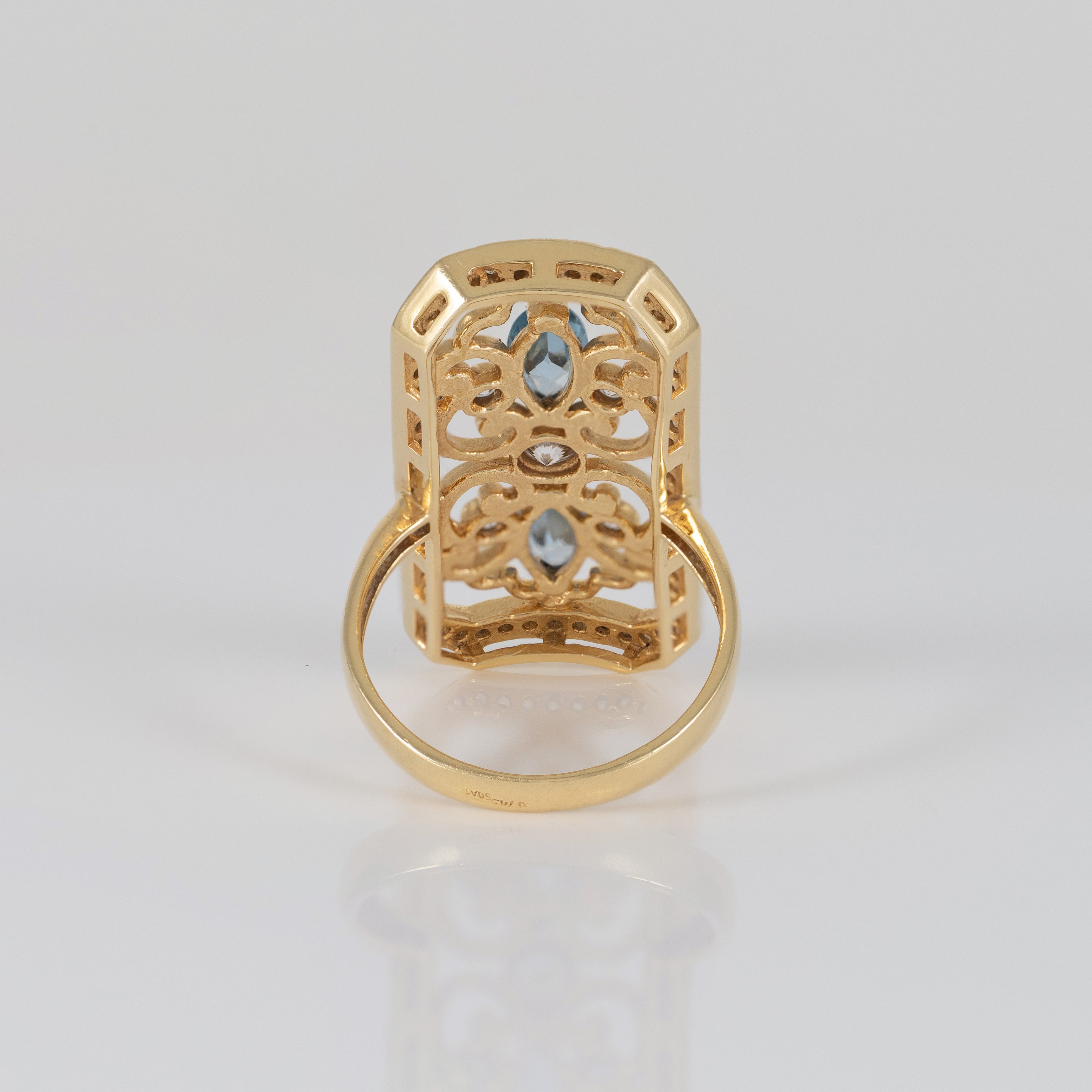 Anillo lanzadera de oro 18k 750