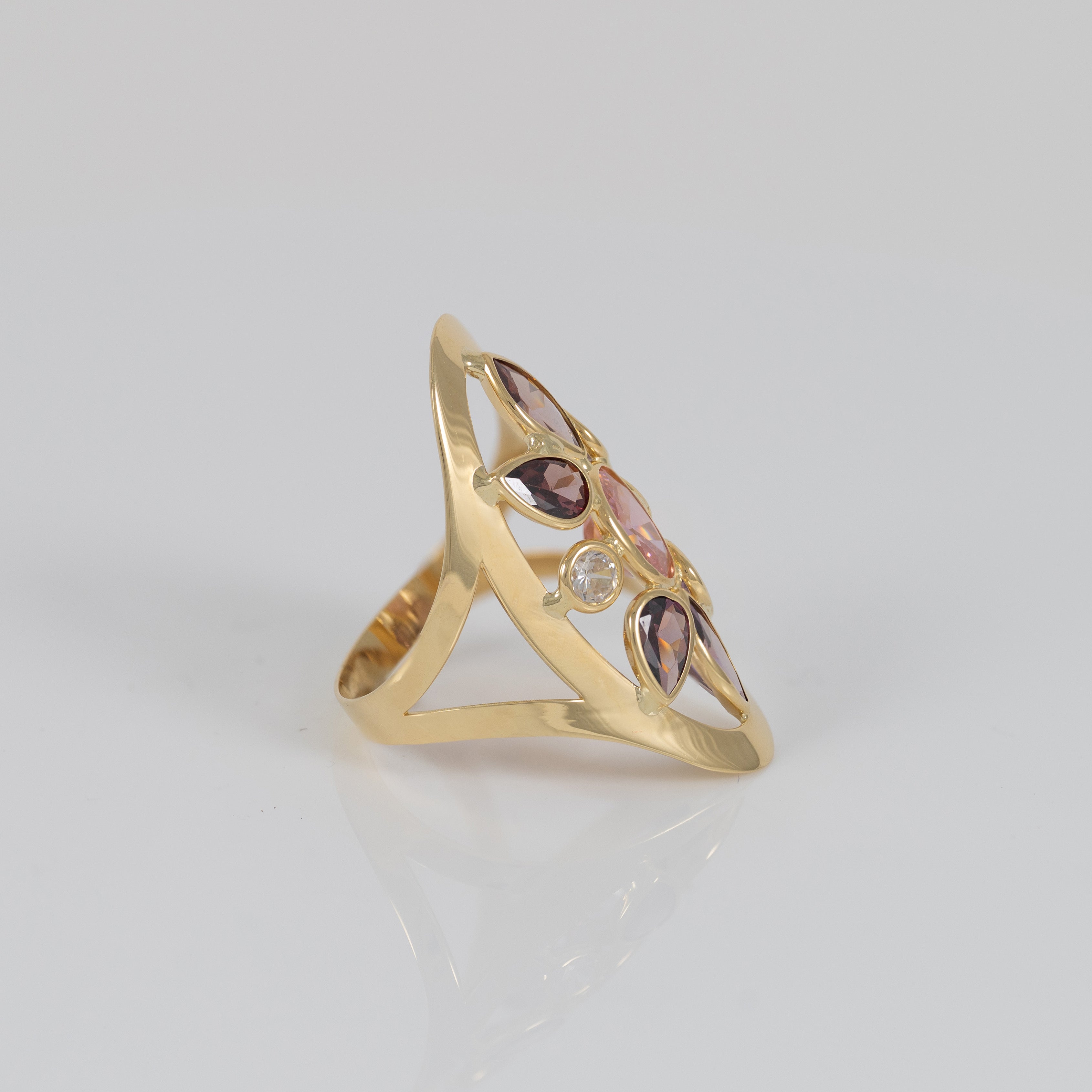 Anillo lanzadera de oro 18k 750