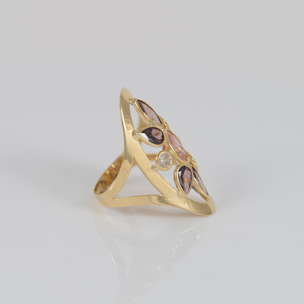 Anillo lanzadera de oro 18k 750