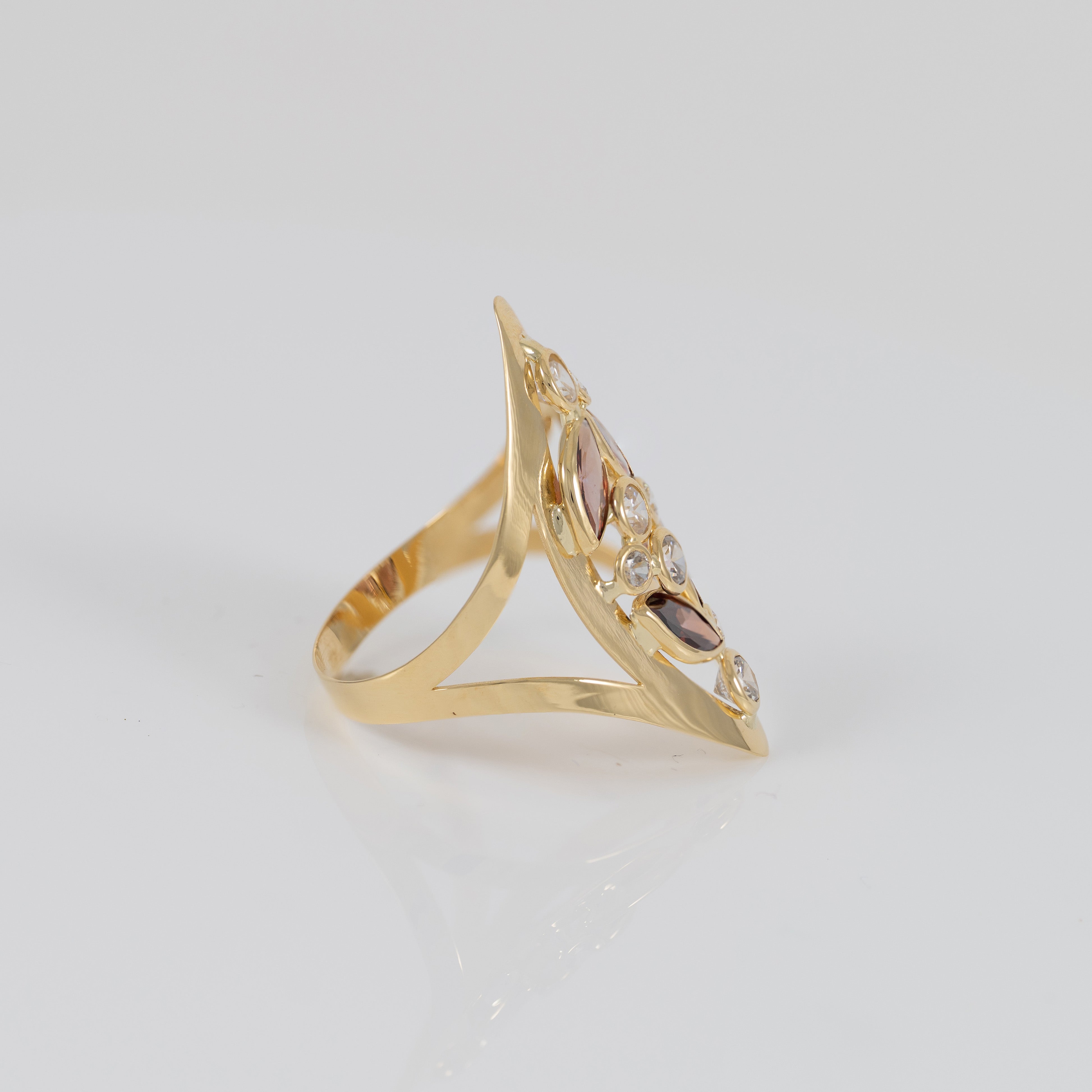 Anillo lanzadera de oro 18k 750