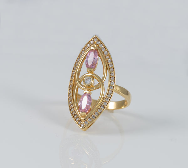 Anillo lanzadera de oro amarillo 18k