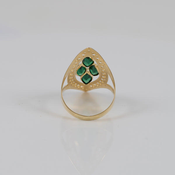 Anillo lanzadera de oro 18k 750