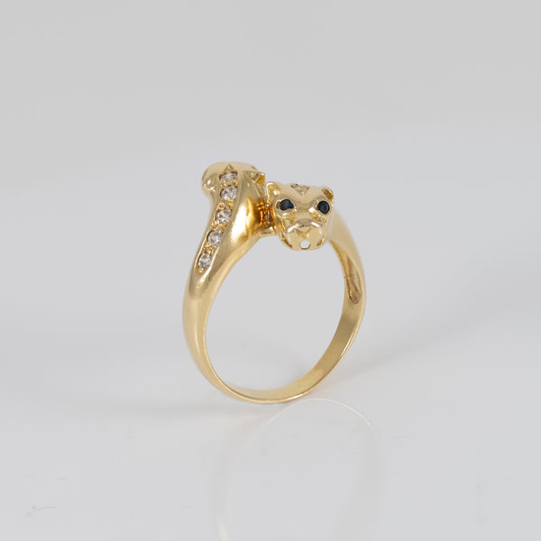 Anillo pantera oro 18k 750
