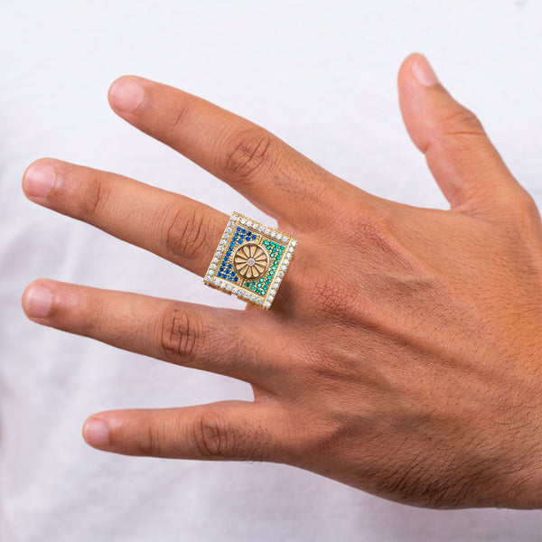 Anillo bandera gitana oro 18k 750