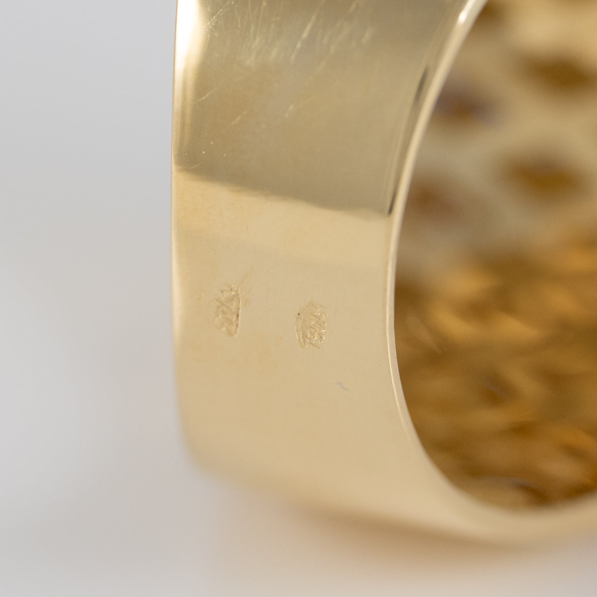 Anillo bandera gitana oro 18k 750