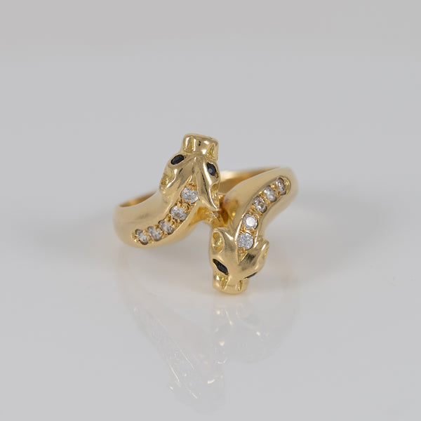 Anillo pantera oro 18k 750