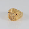 Anillo cabeza indio oro 18k 750