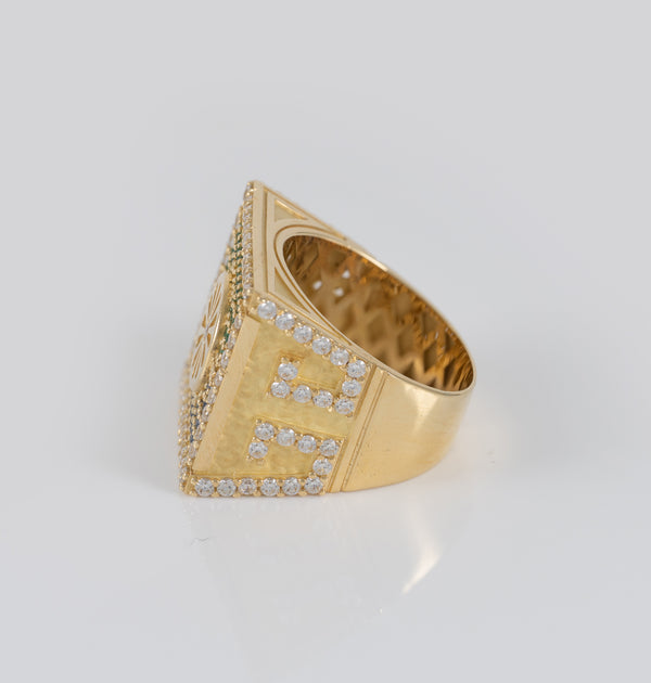 Anillo bandera gitana oro 18k 750