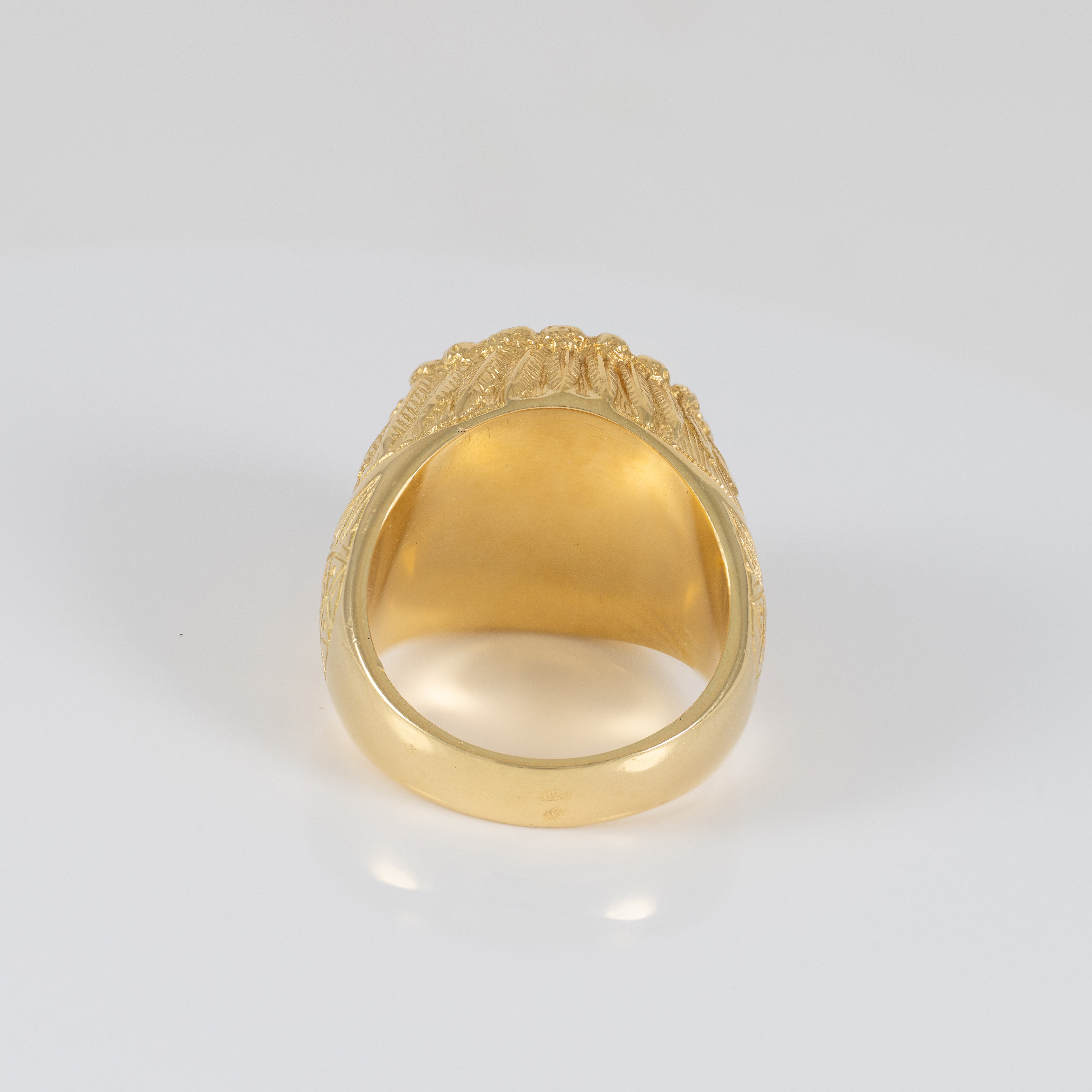 Anillo cabeza indio oro 18k 750