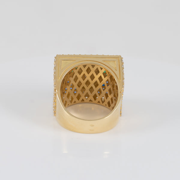 Anillo bandera gitana oro 18k 750
