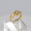Anillo de oro amarillo 18k y brillantes