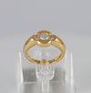 Anillo de oro amarillo 18k y brillantes