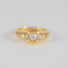 Anillo de oro amarillo 18k y brillantes