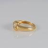 Anillo de oro amarillo 18k y brillantes